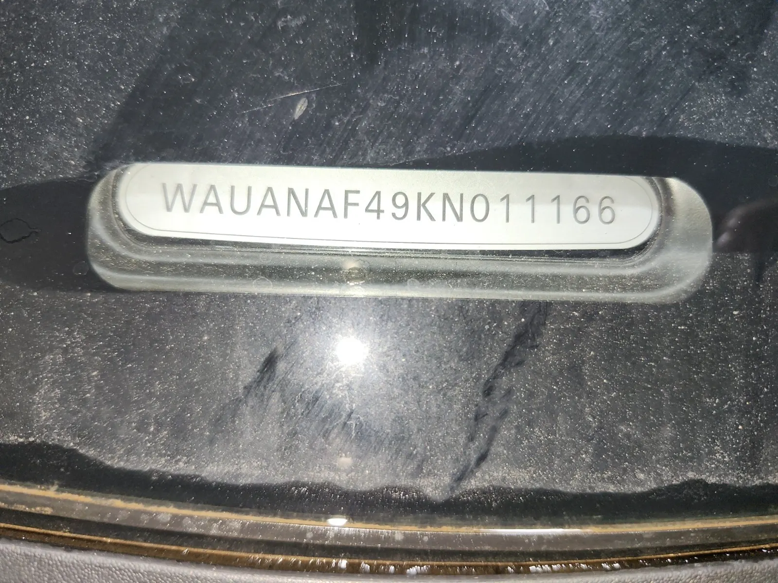 Dash VIN Plate Photo