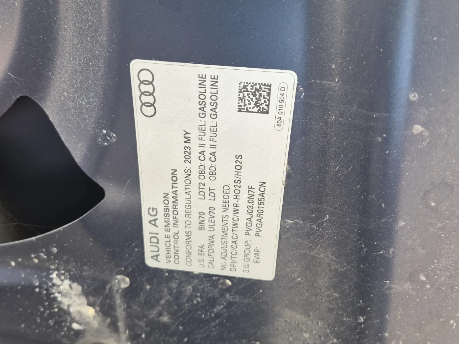 Emission Sticker Photo