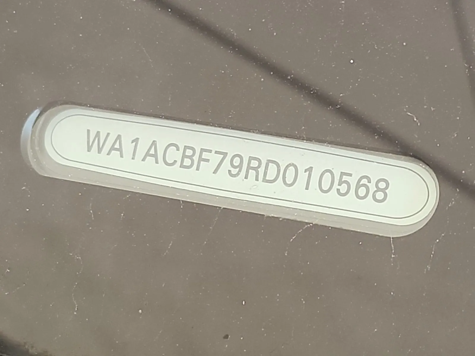 Dash VIN Plate Photo