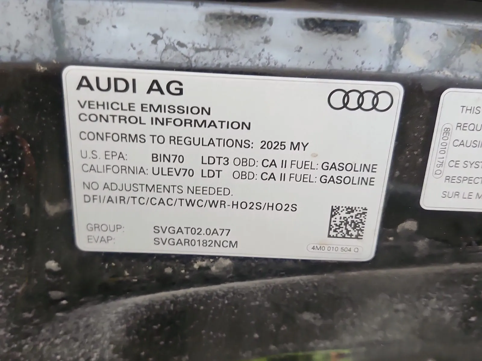 Emission Sticker Photo