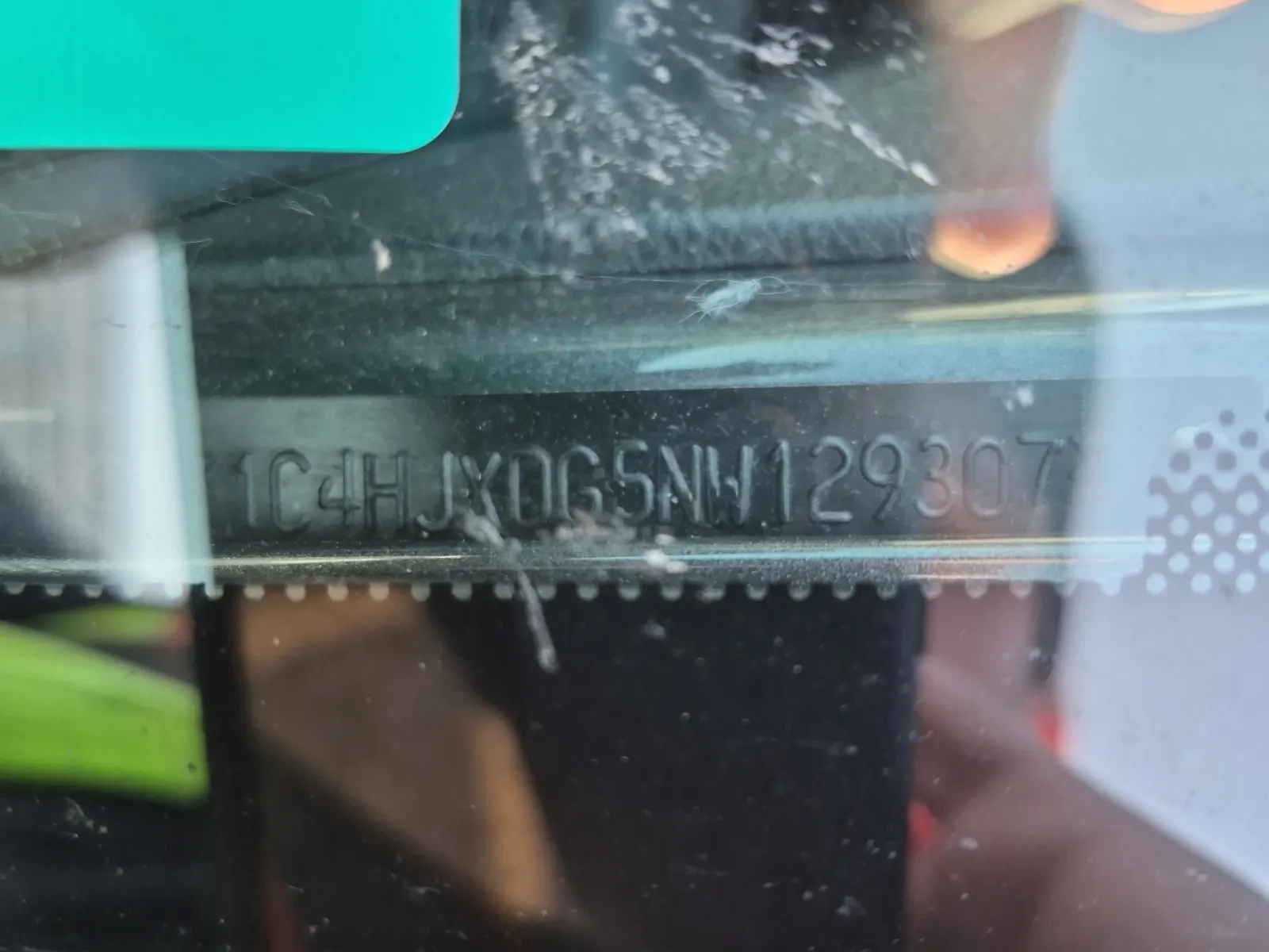 Dash VIN Plate Photo
