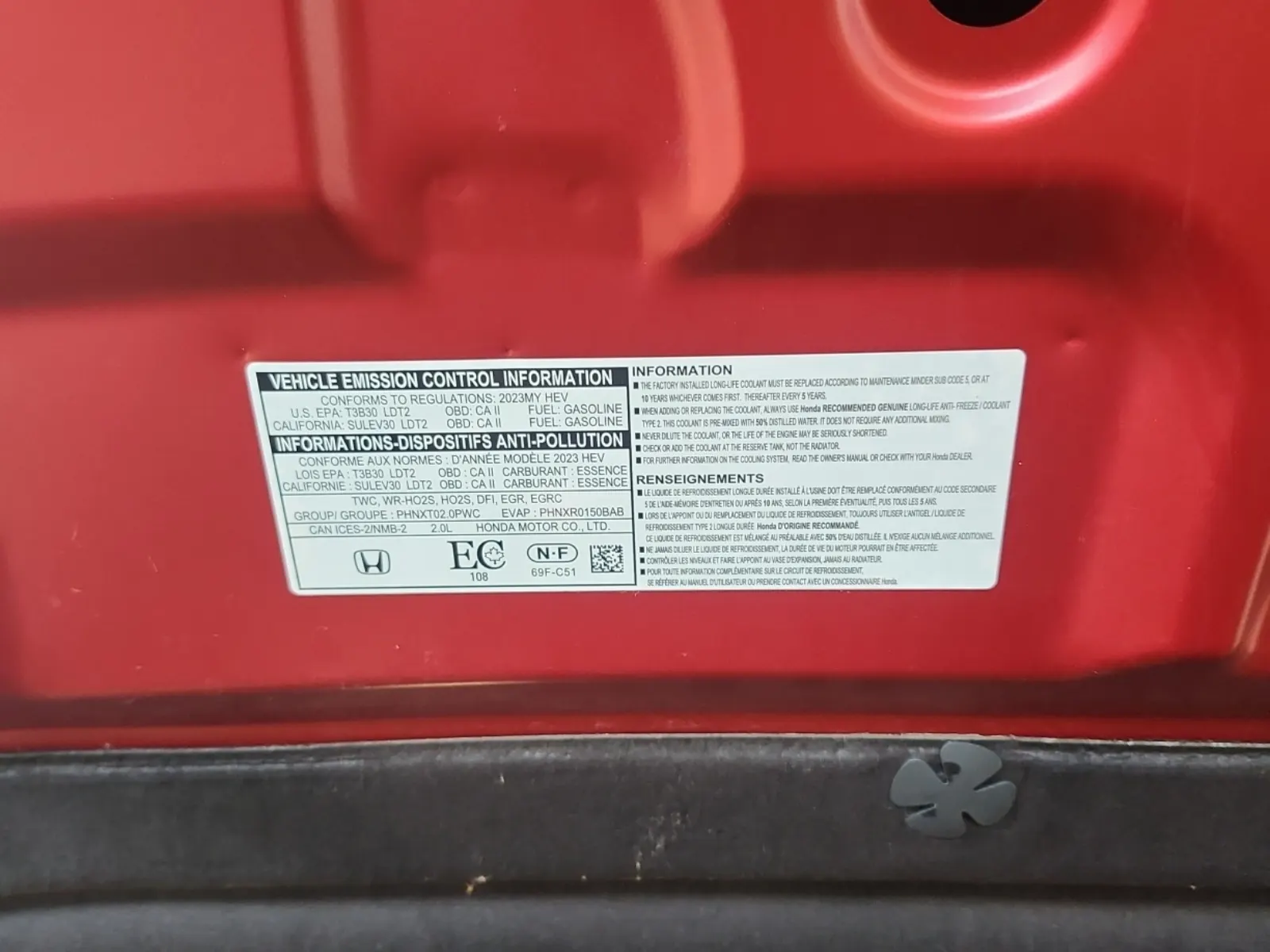 Emission Sticker Photo