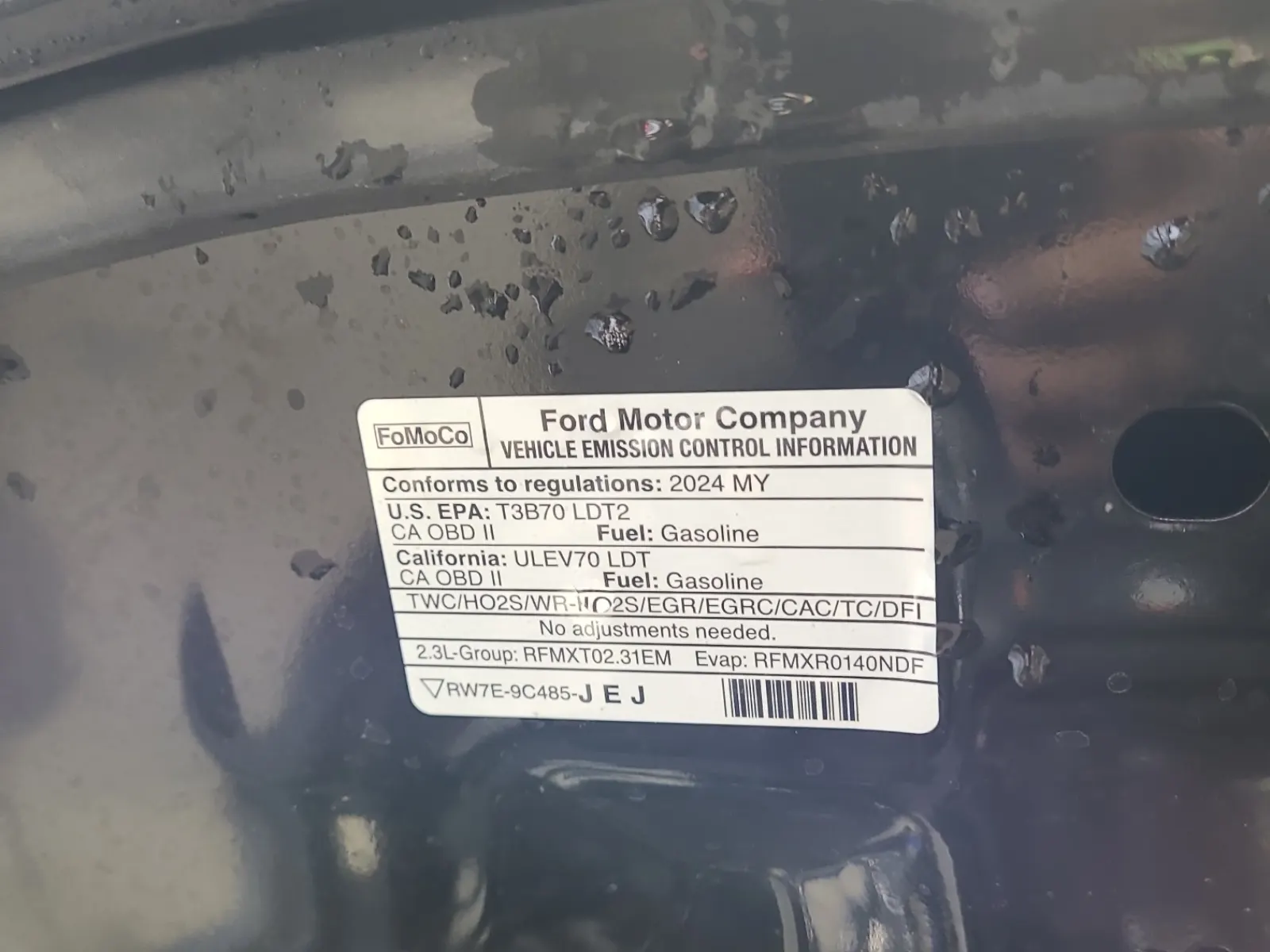 Emission Sticker Photo