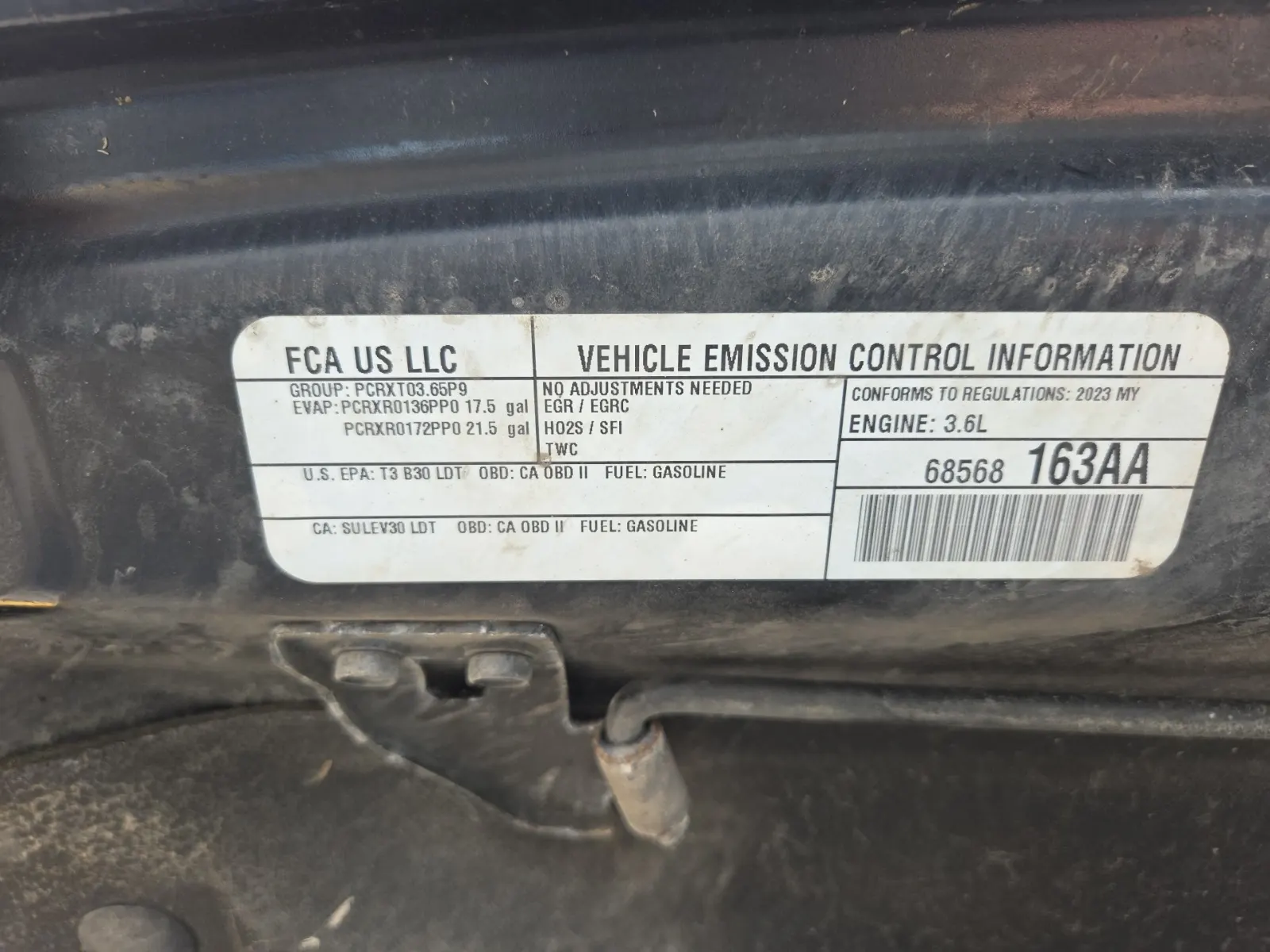 Emission Sticker Photo