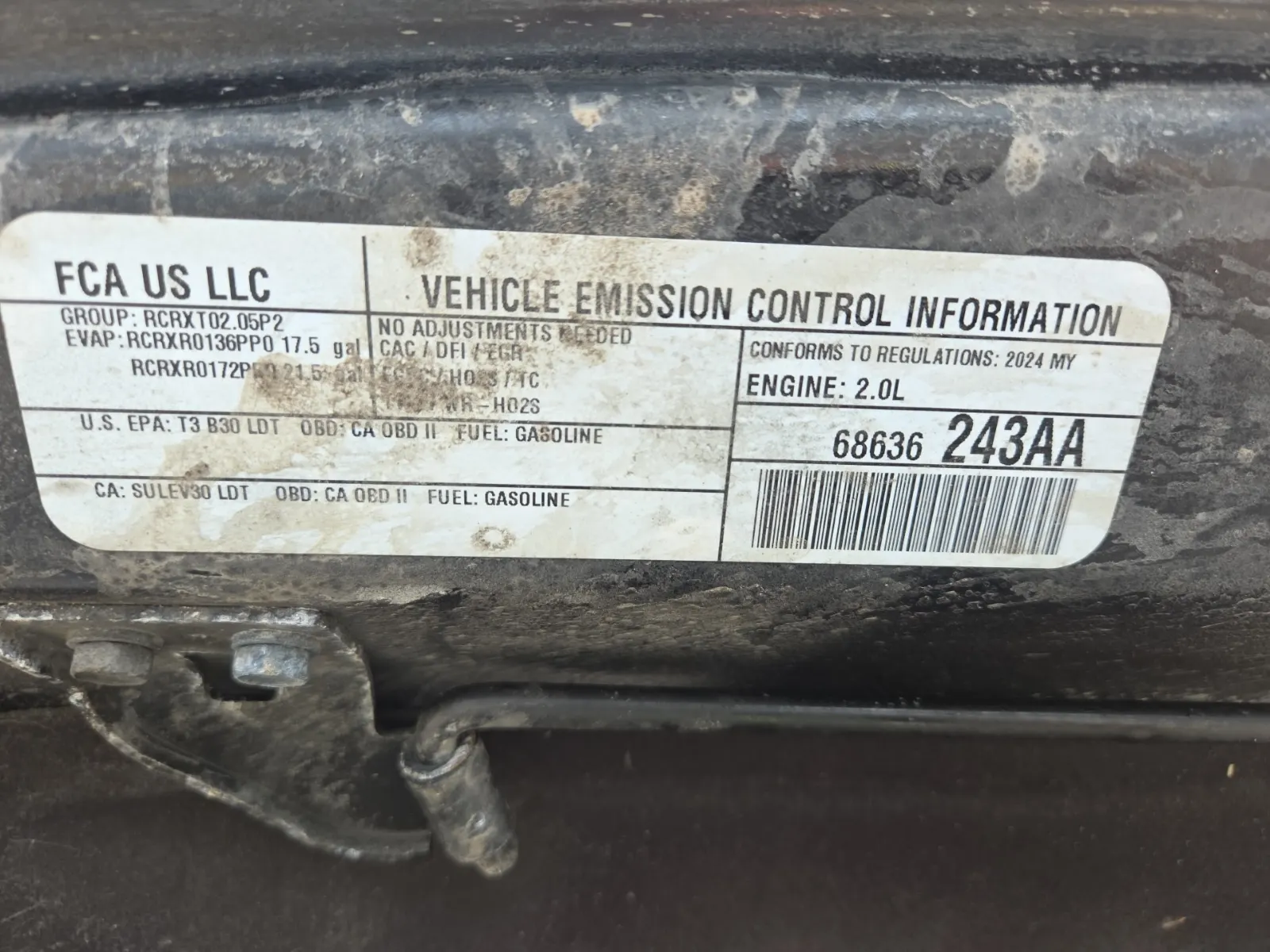 Emission Sticker Photo