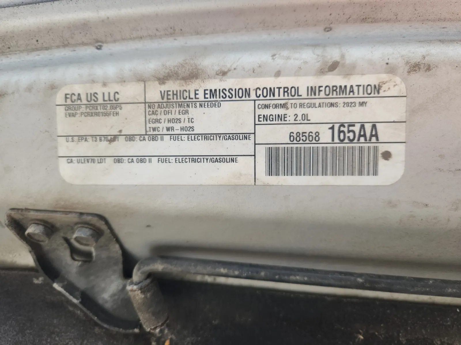 Emission Sticker Photo