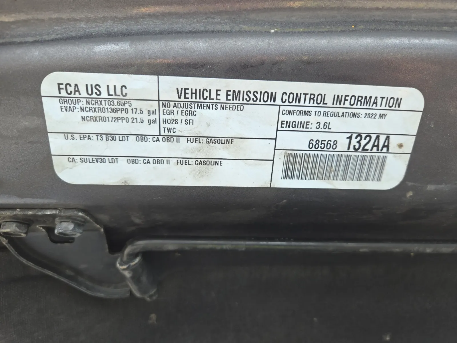 Emission Sticker Photo