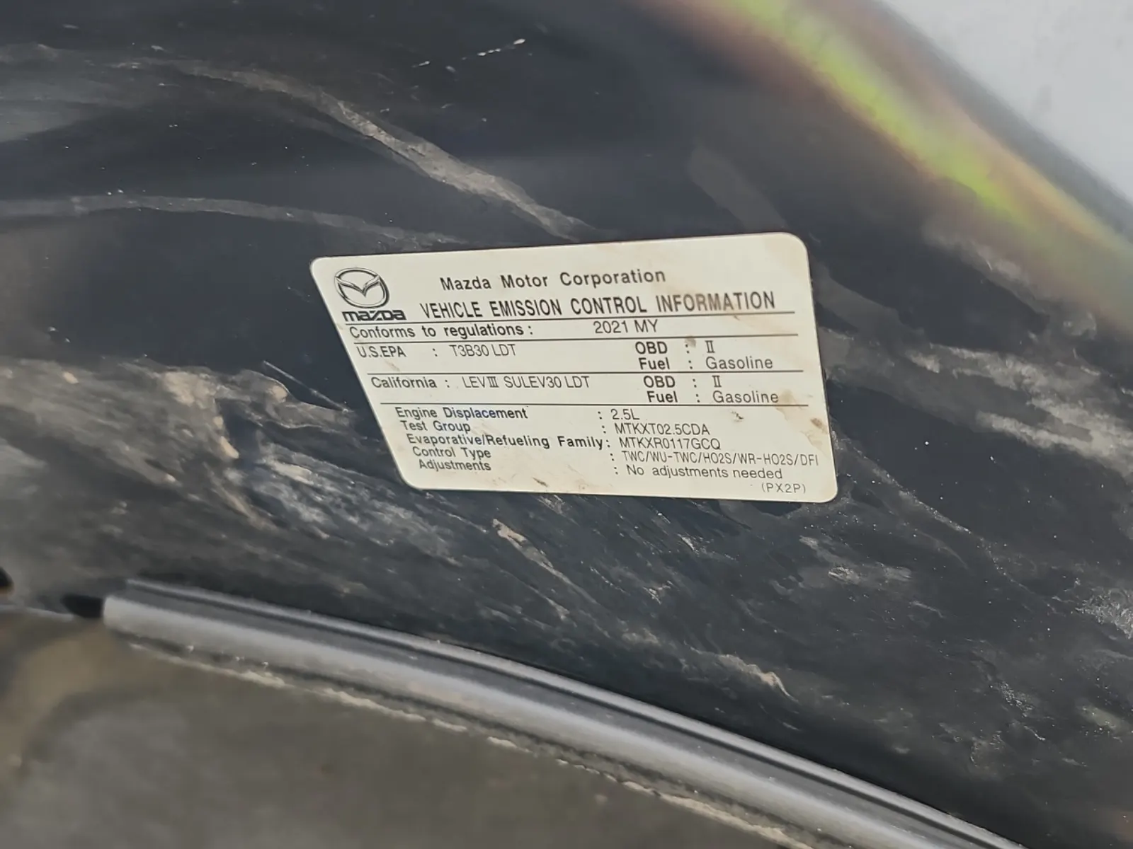 Emission Sticker Photo