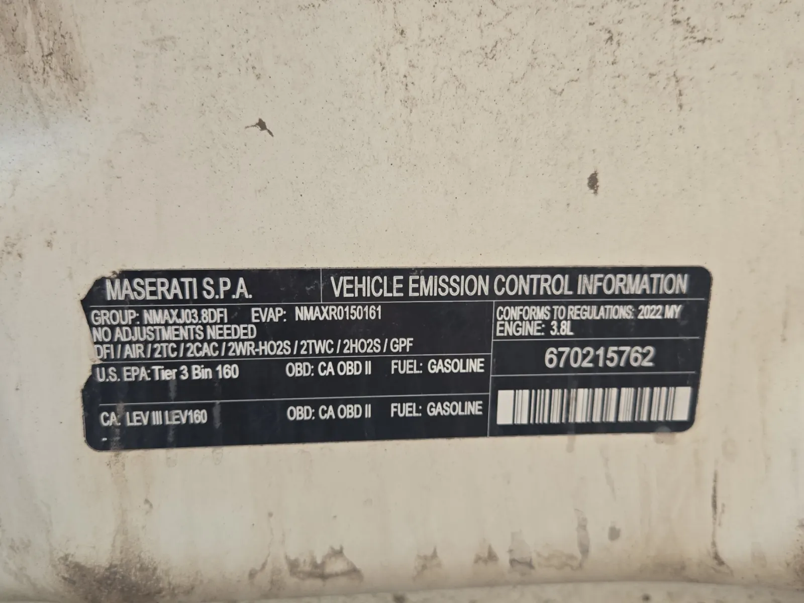 Emission Sticker Photo
