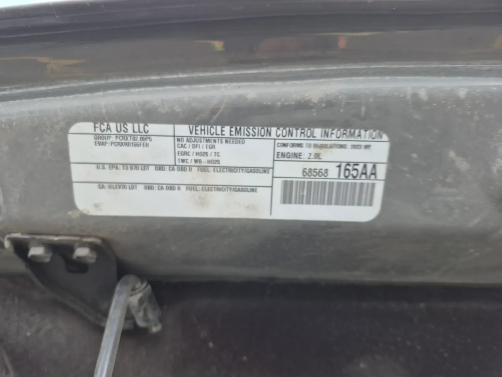 Emission Sticker Photo