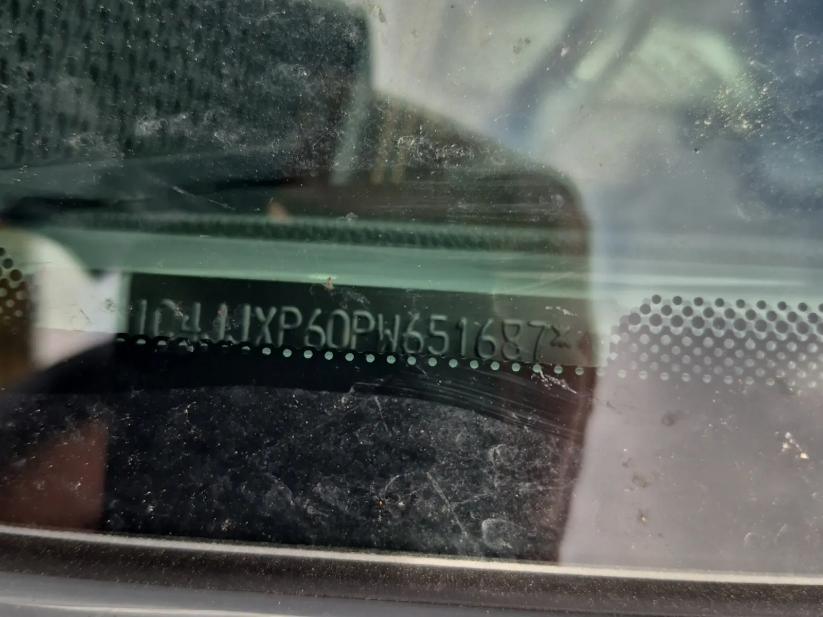 Dash VIN Plate Photo