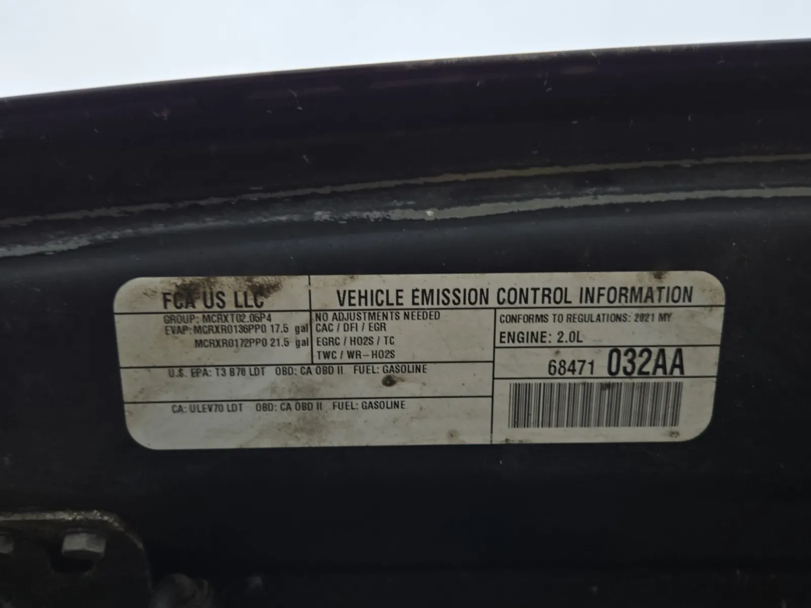 Emission Sticker Photo