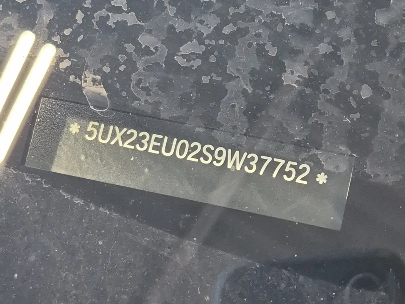 Dash VIN Plate Photo
