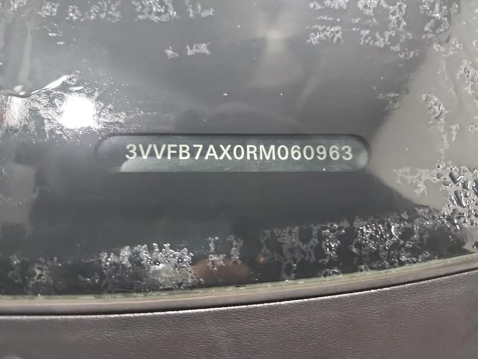 Dash VIN Plate Photo