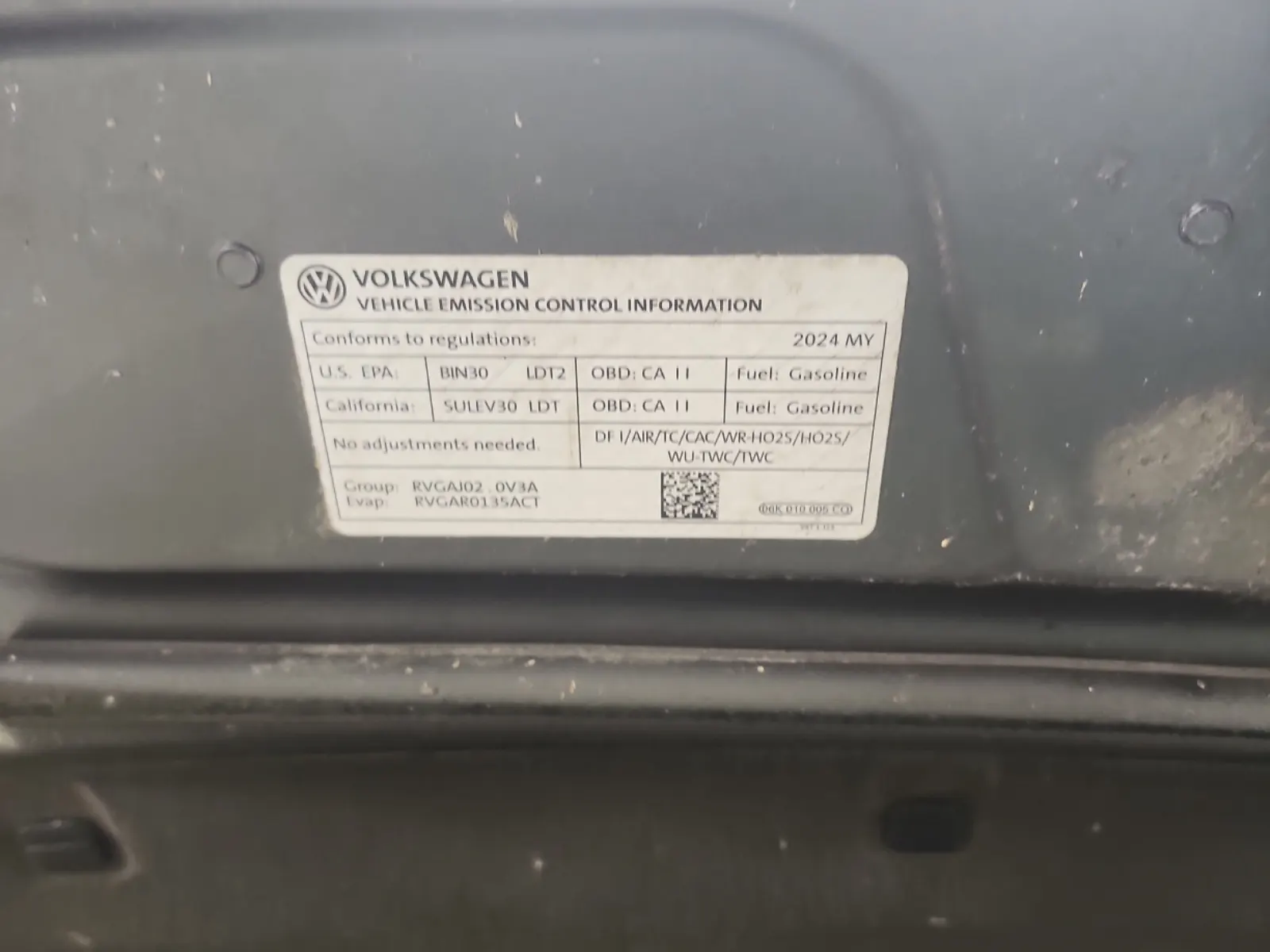 Emission Sticker Photo