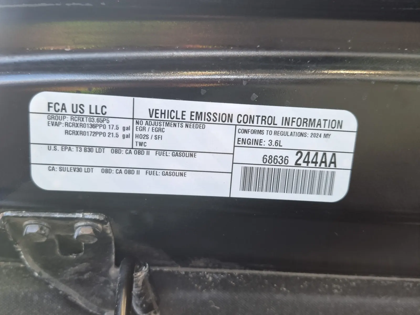 Emission Sticker Photo