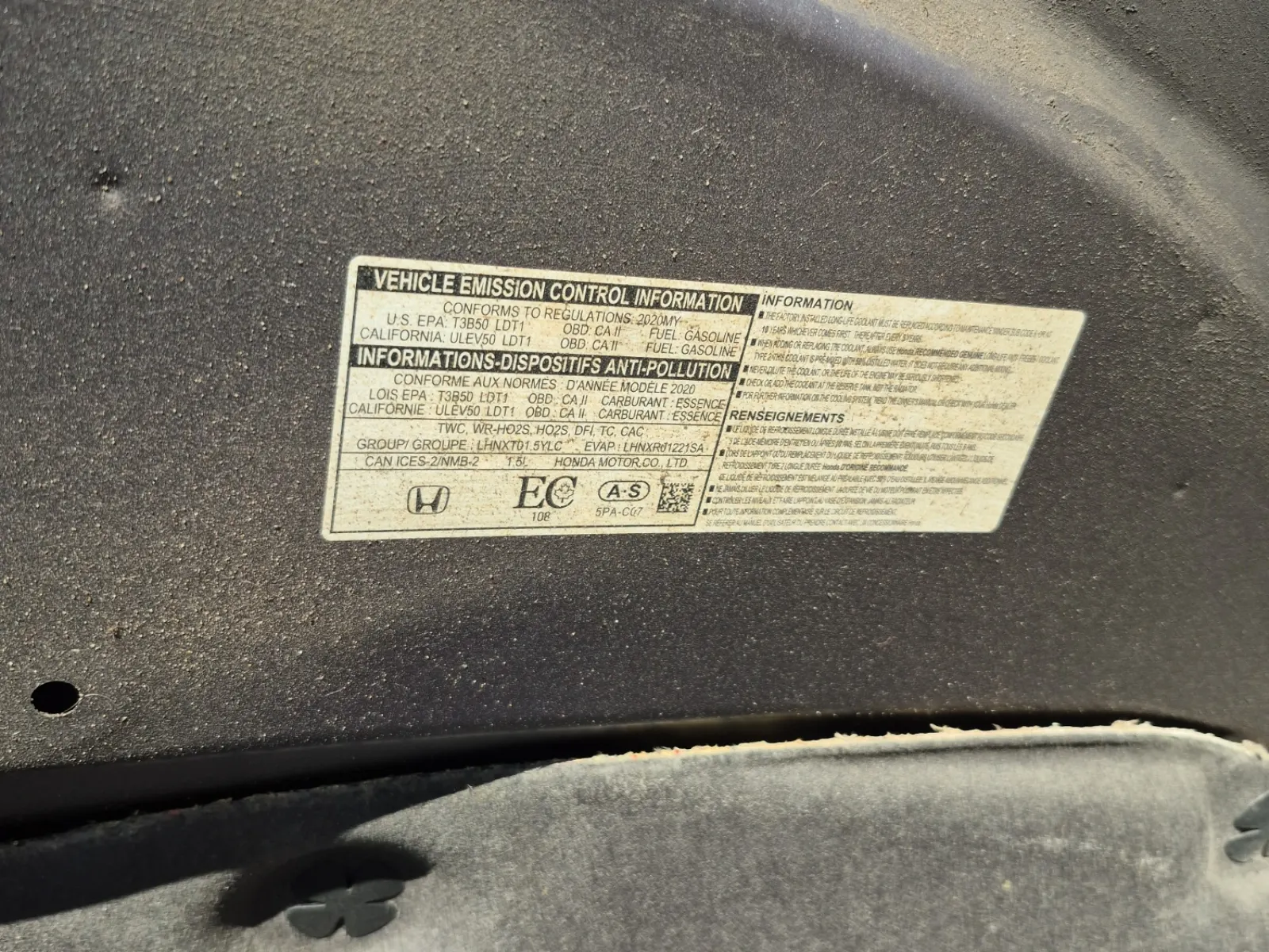 Emission Sticker Photo