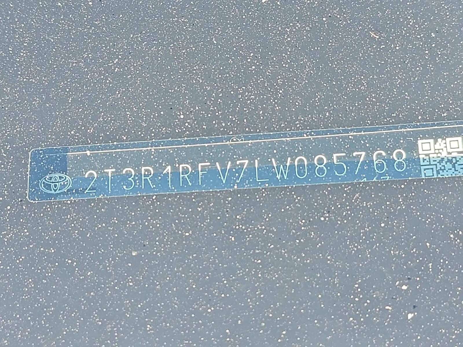 Dash VIN Plate Photo