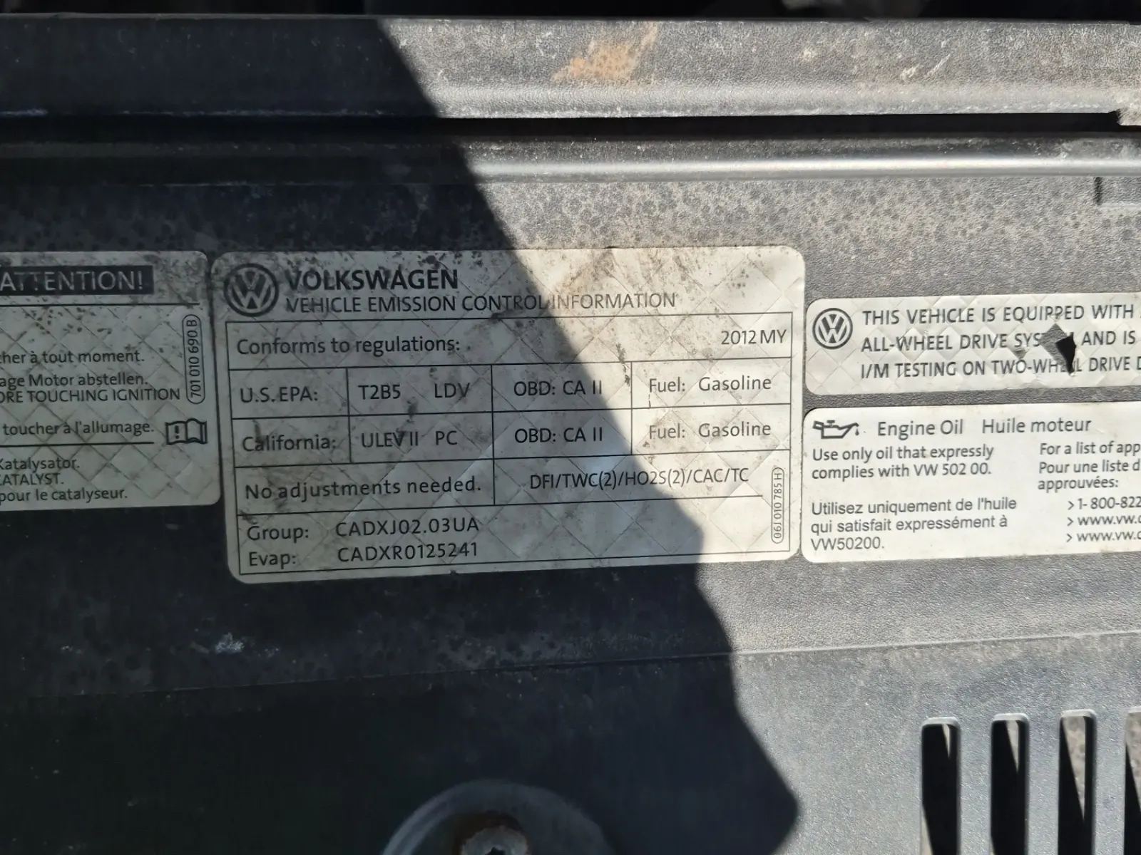 Emission Sticker Photo