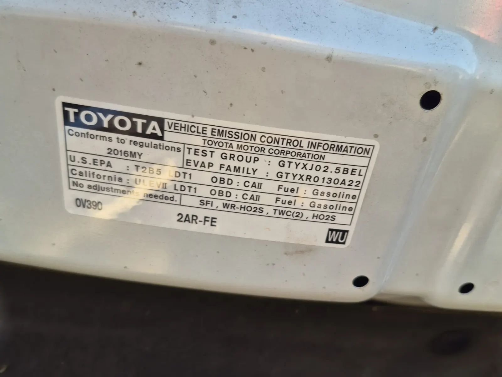 Emission Sticker Photo