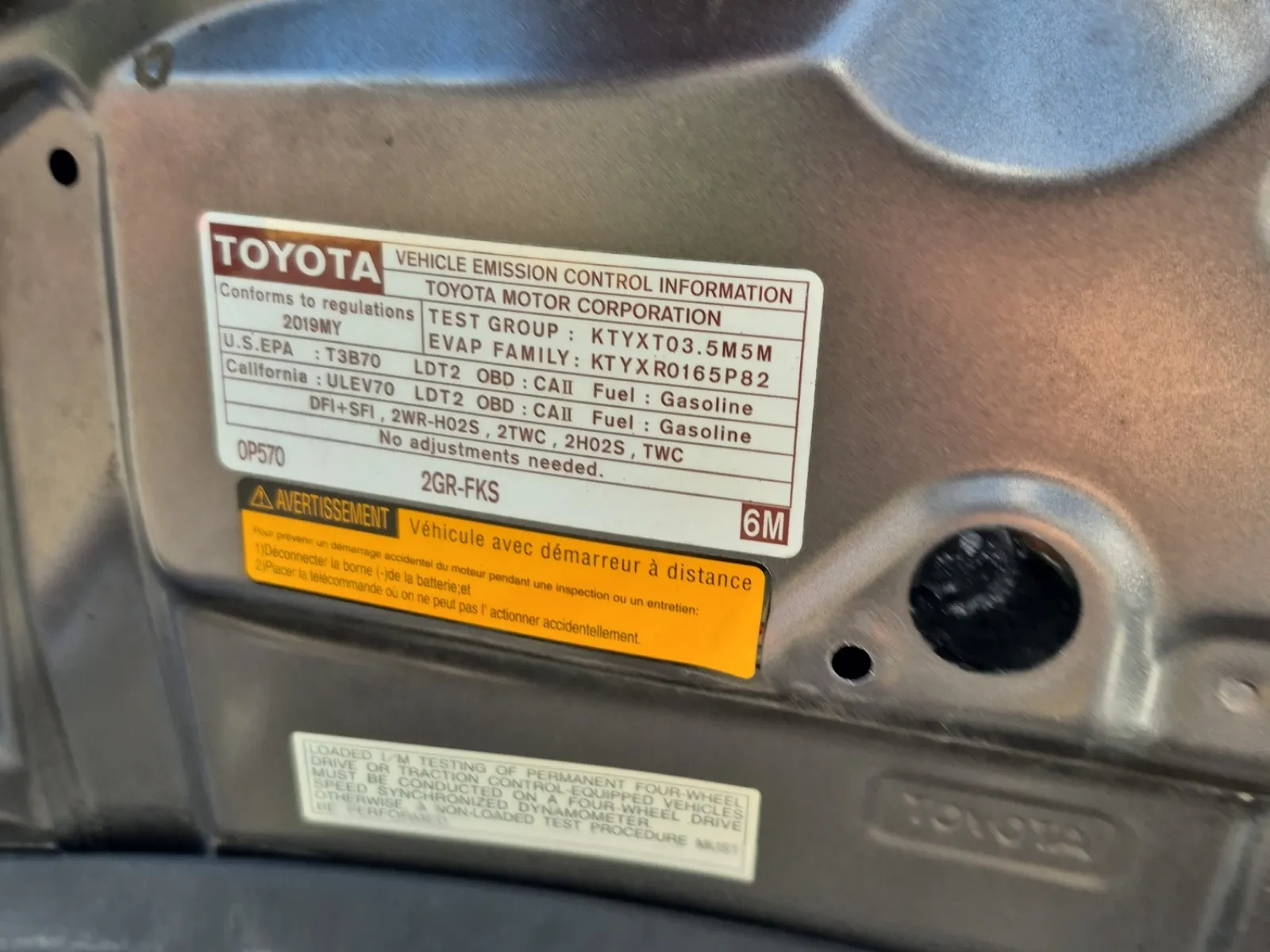 Emission Sticker Photo