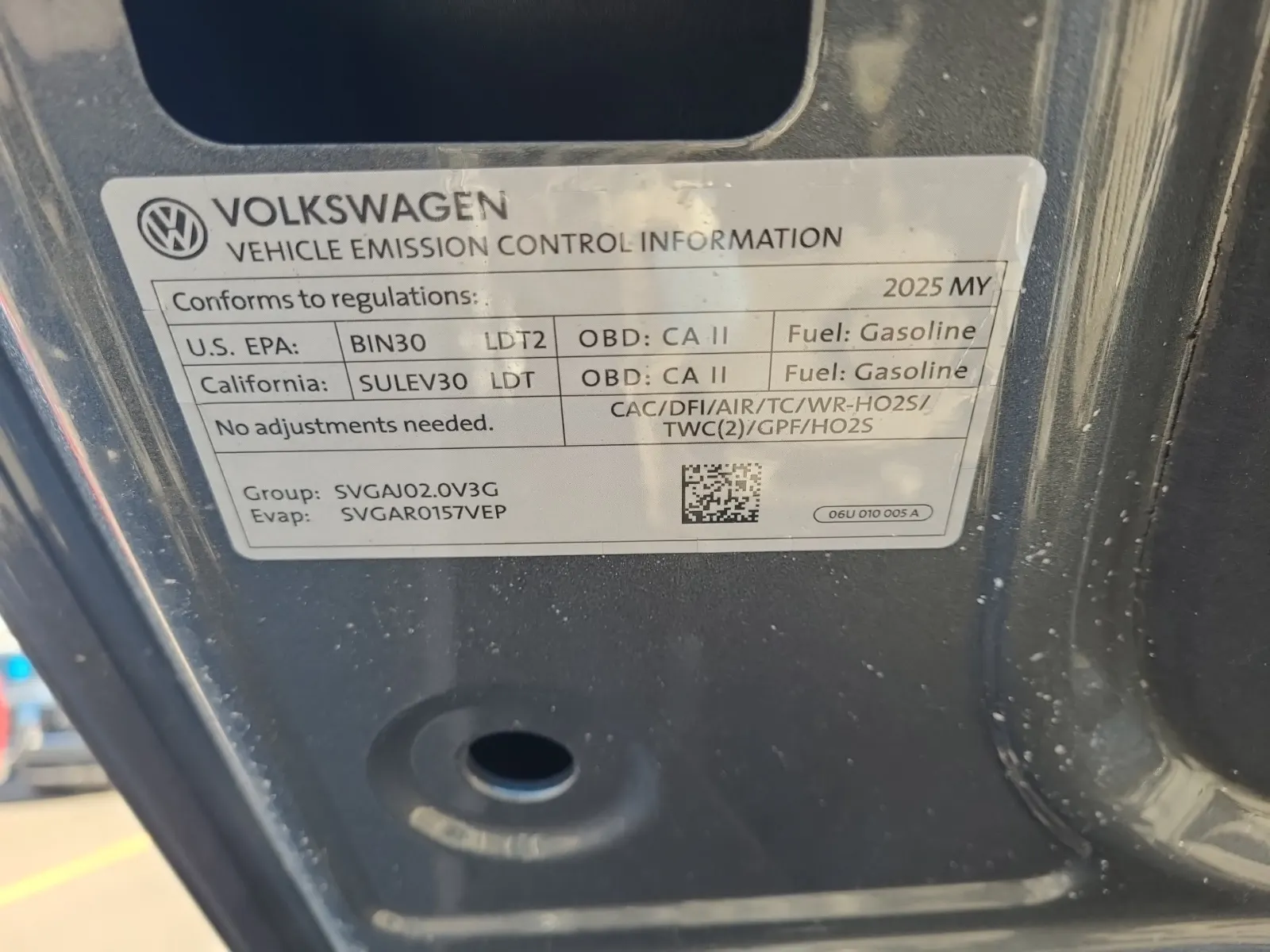Emission Sticker Photo