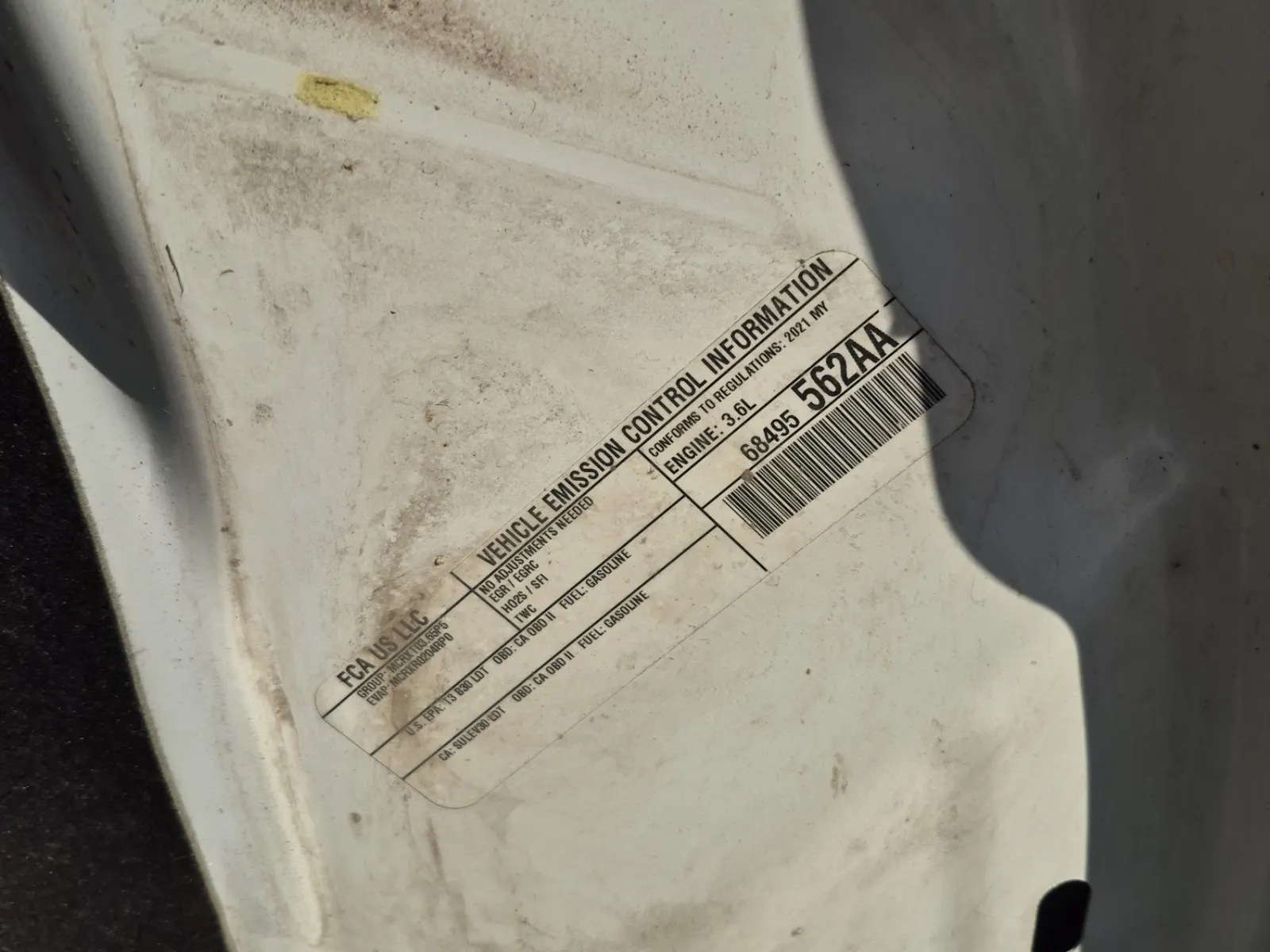 Emission Sticker Photo