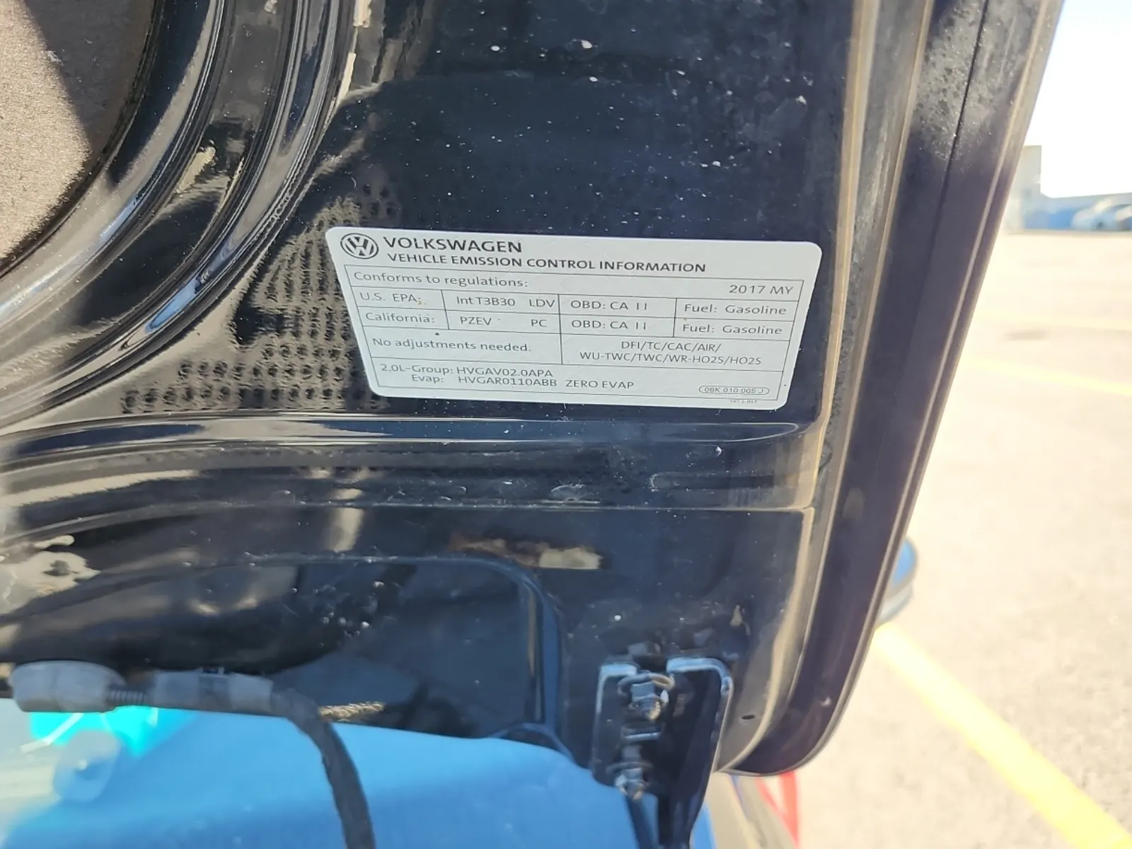 Emission Sticker Photo