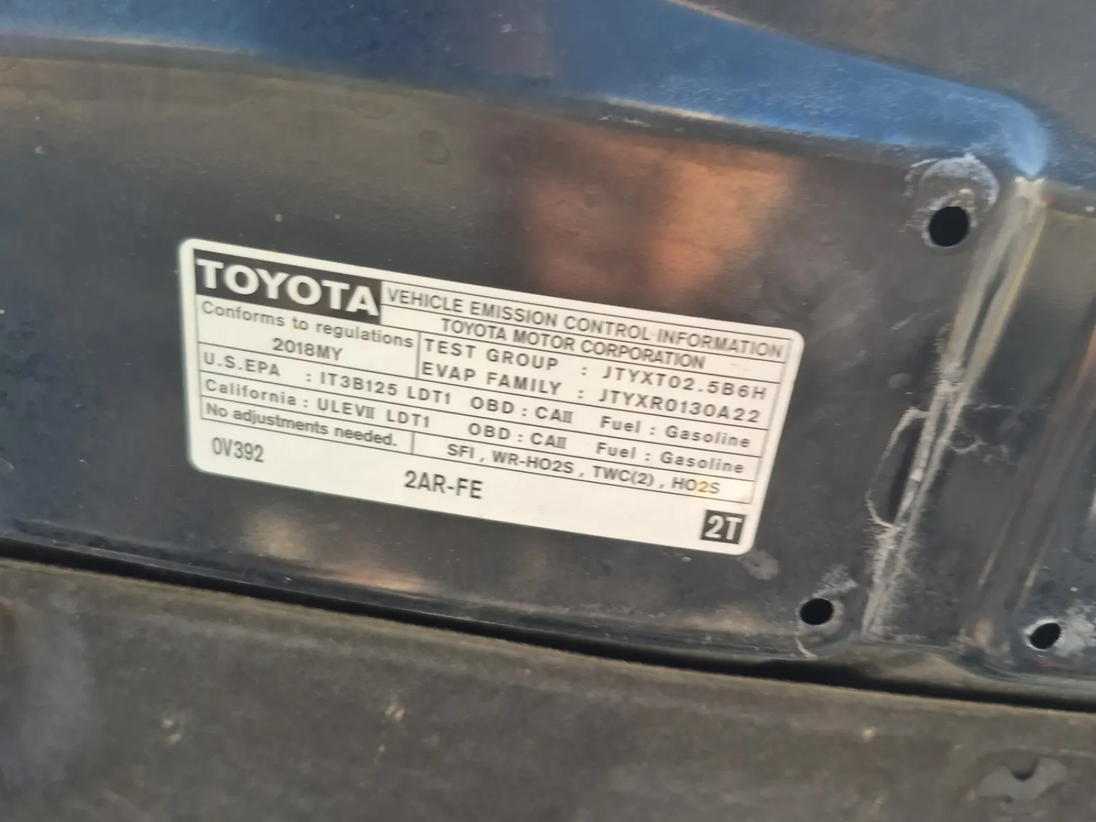 Emission Sticker Photo