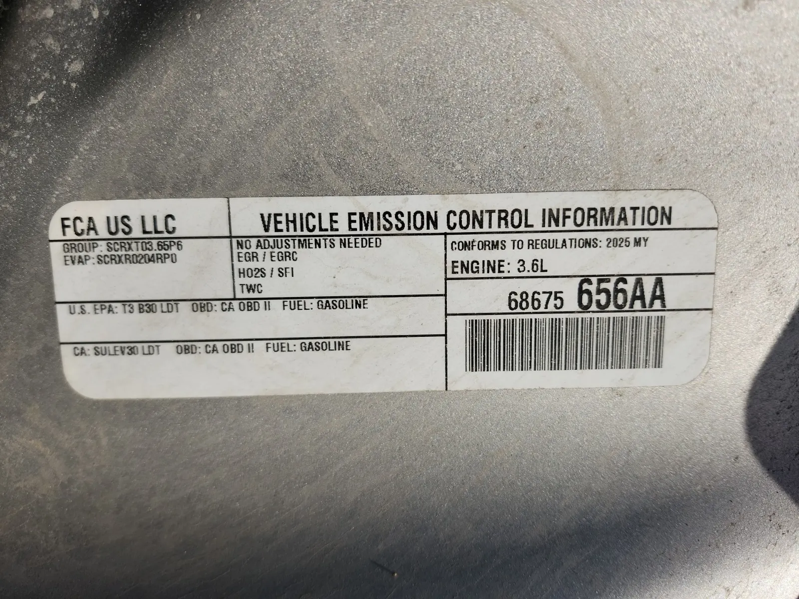 Emission Sticker Photo