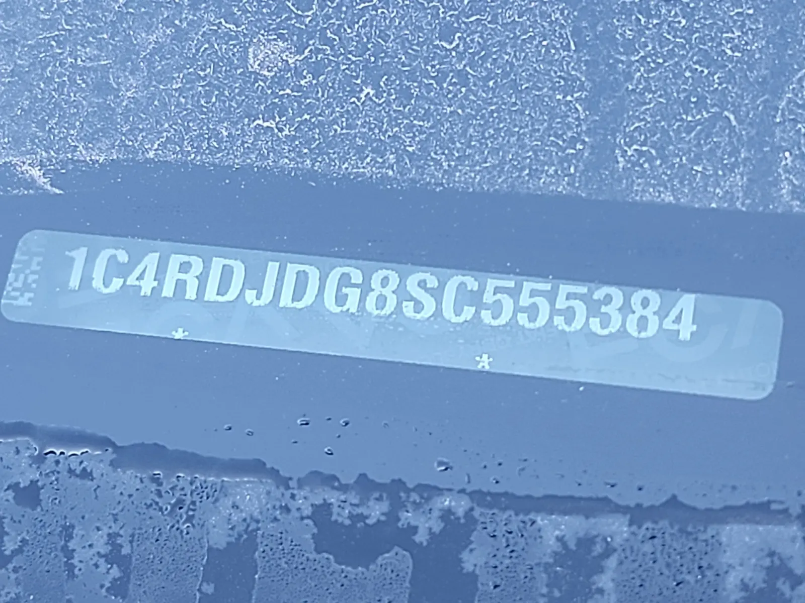 Dash VIN Plate Photo