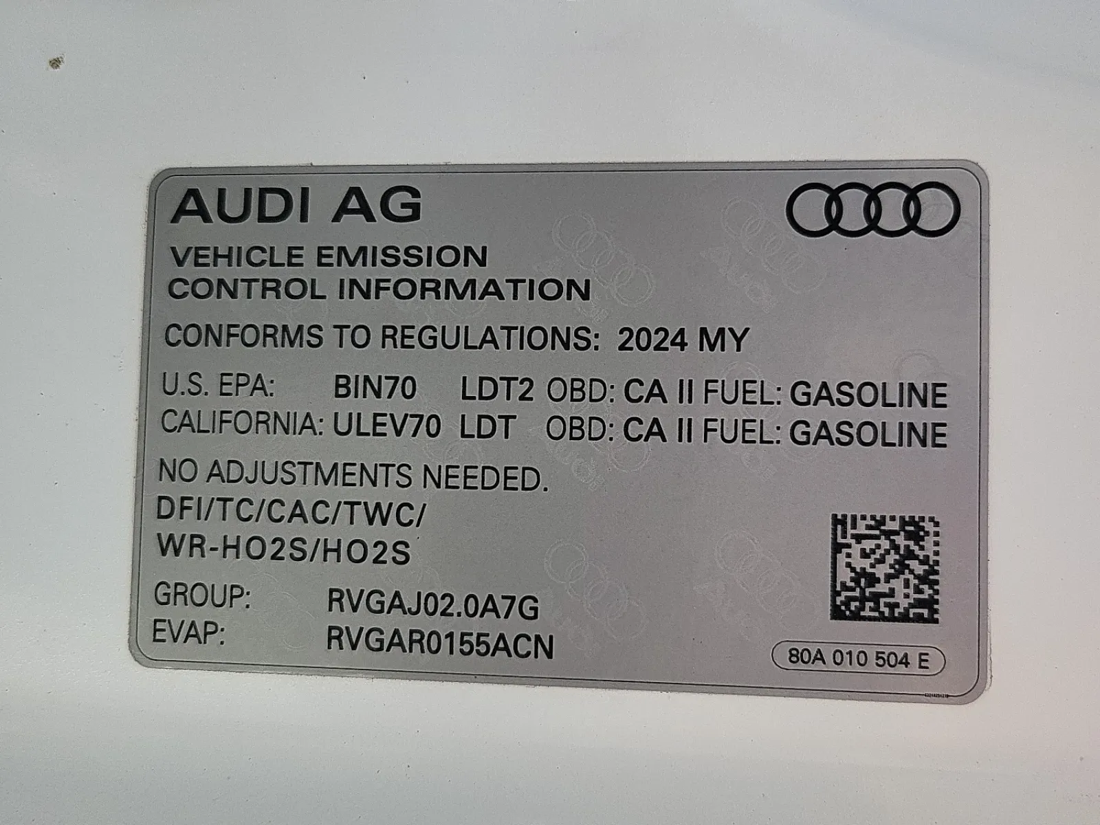 Emission Sticker Photo