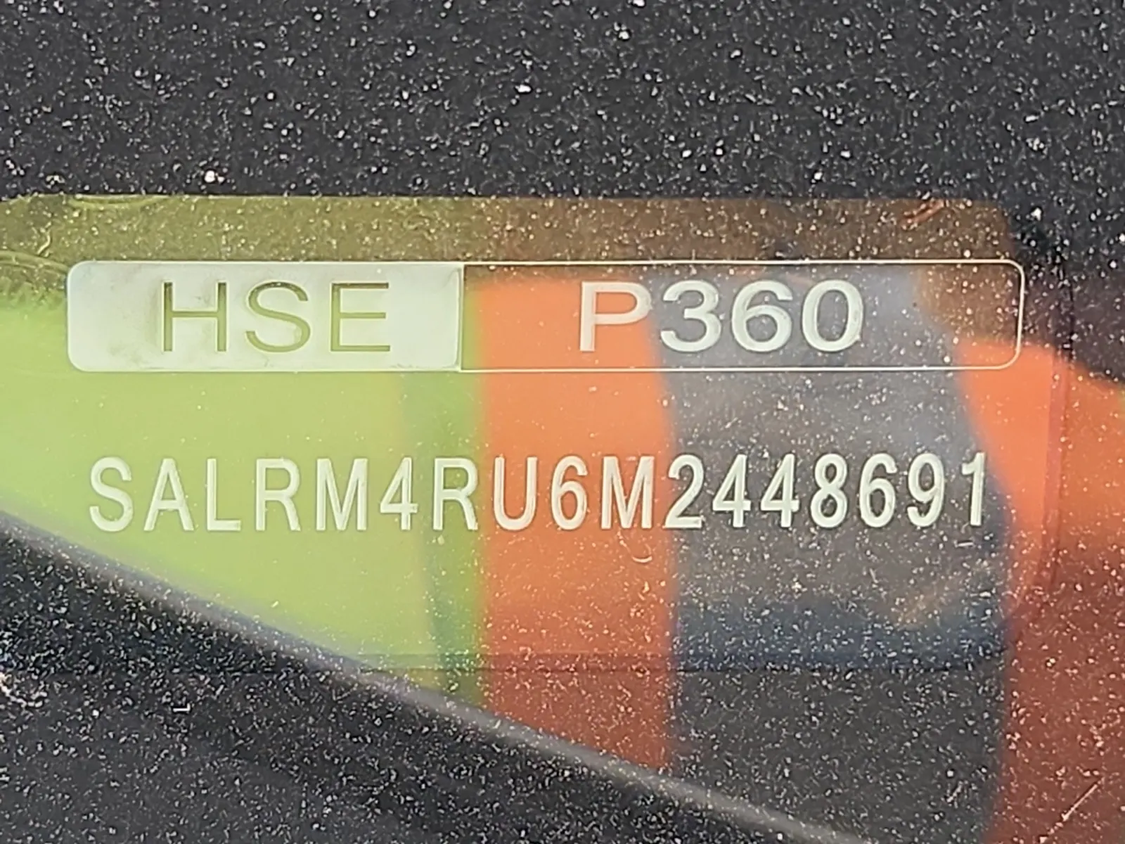 Dash VIN Plate Photo