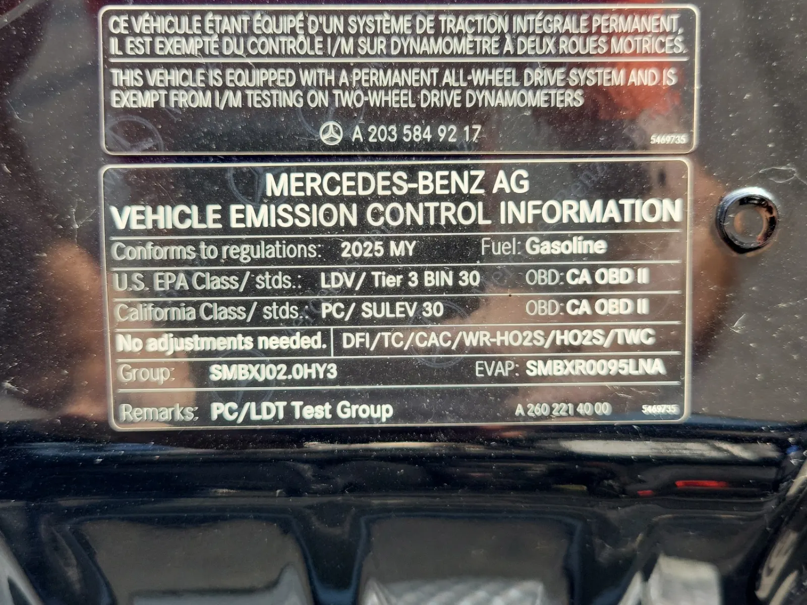 Emission Sticker Photo