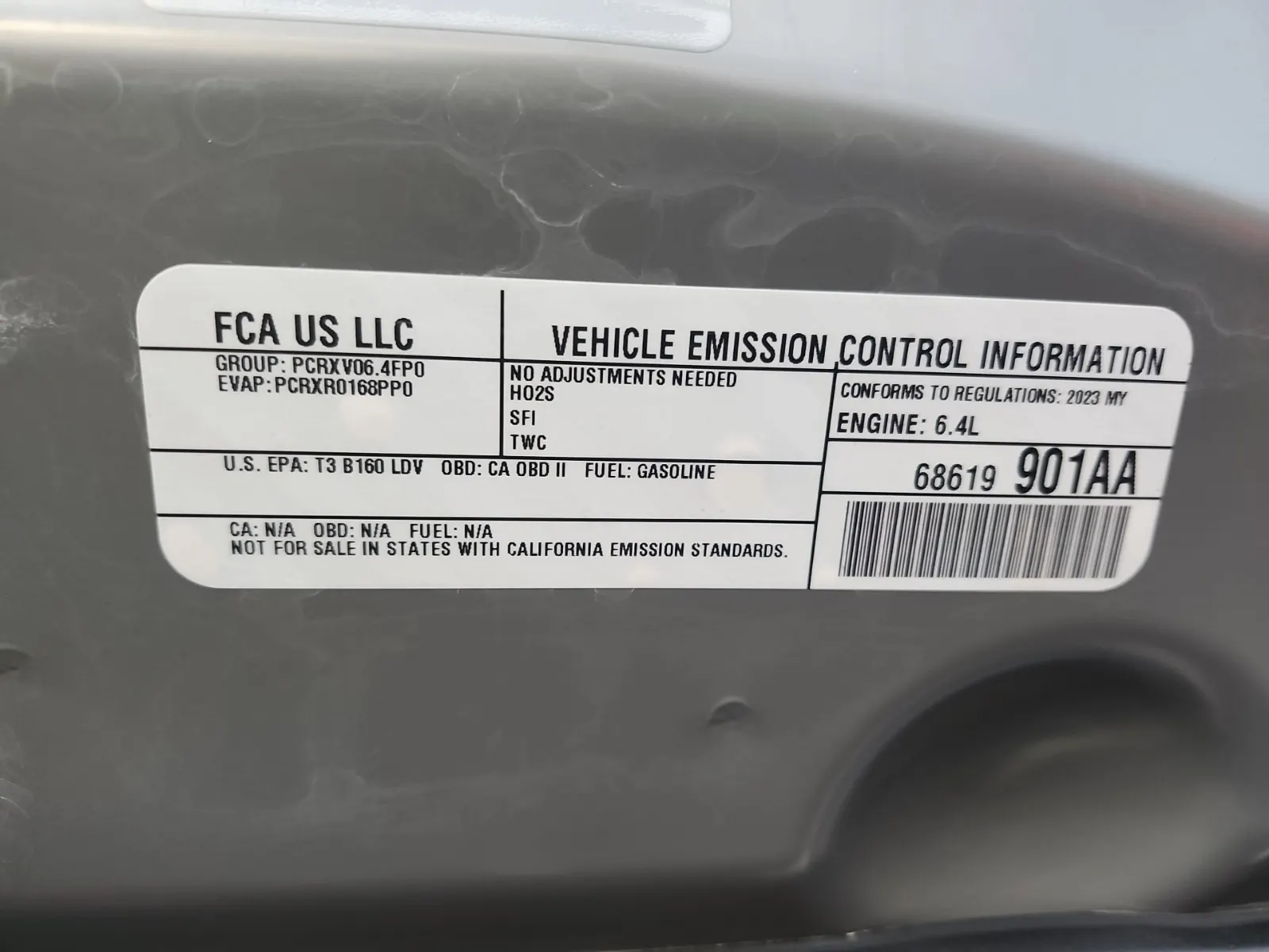 Emission Sticker Photo