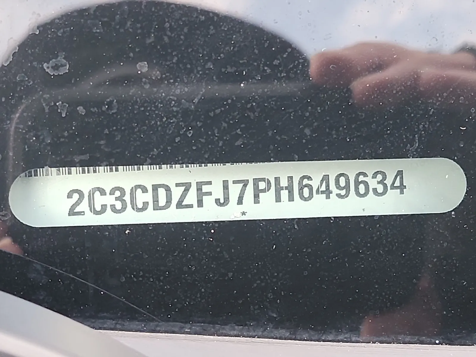 Dash VIN Plate Photo