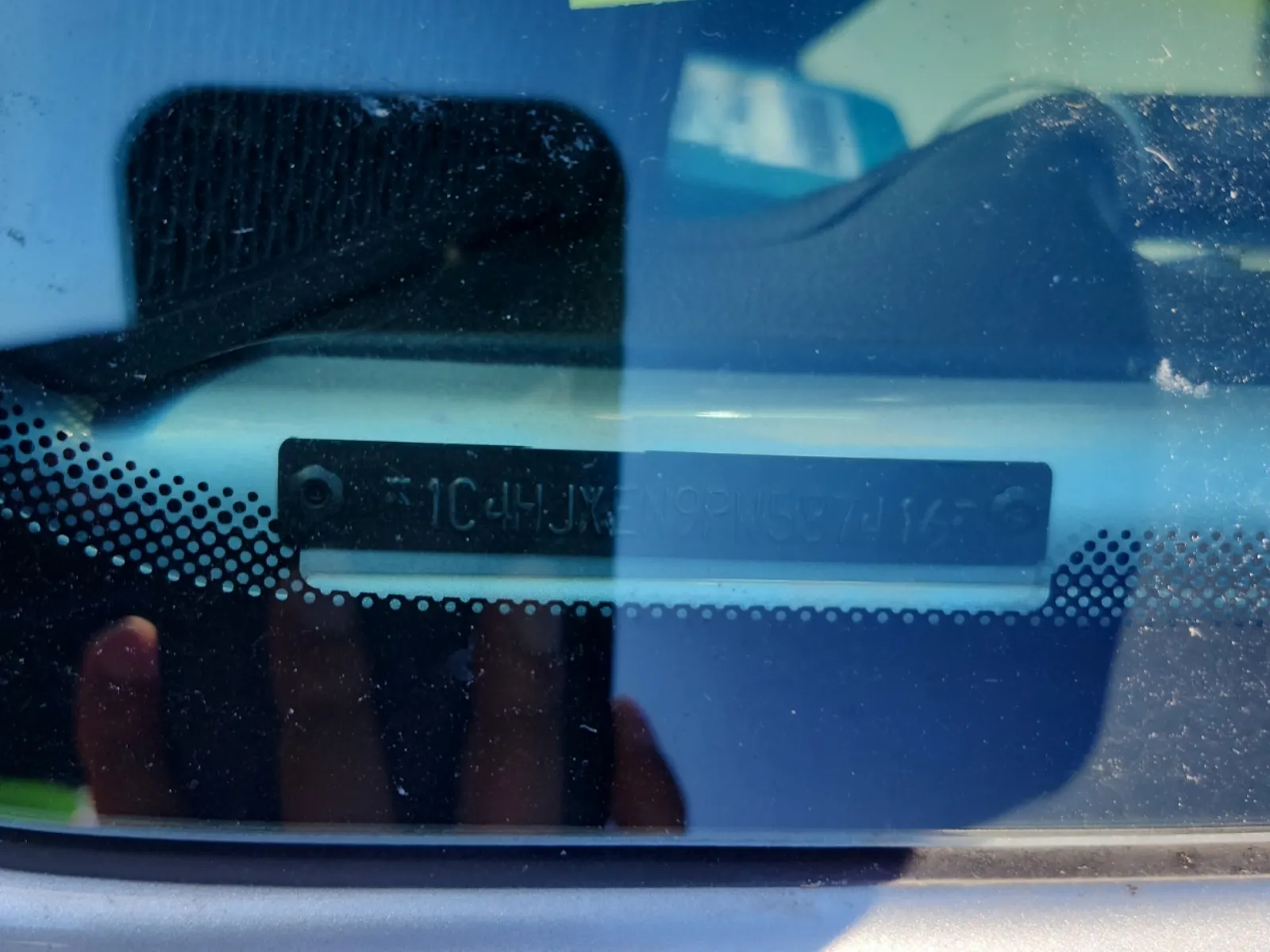 Dash VIN Plate Photo
