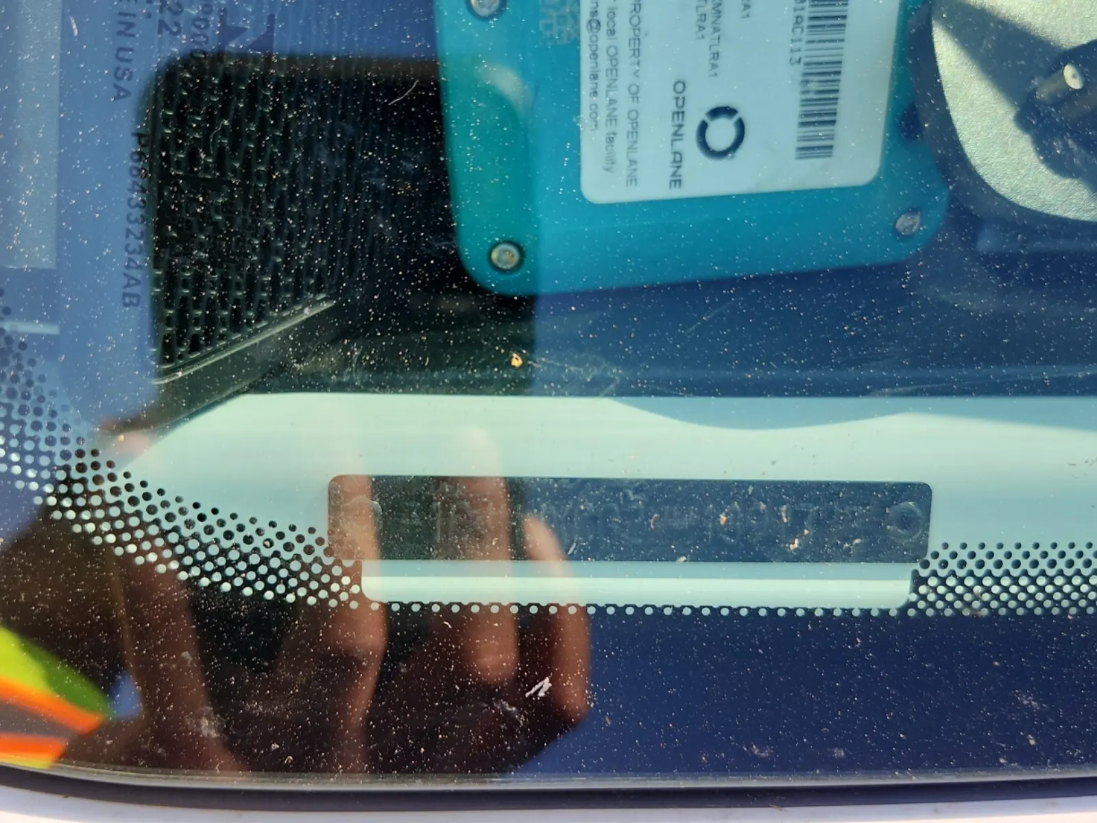 Dash VIN Plate Photo