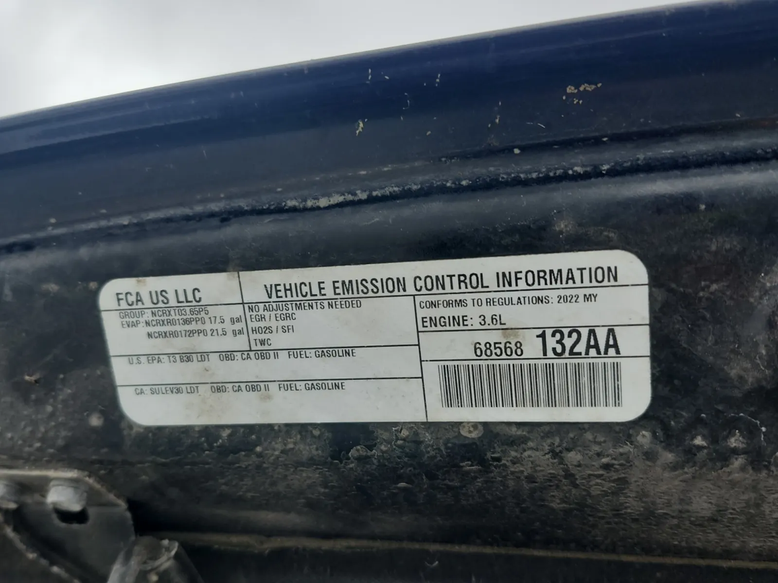 Emission Sticker Photo