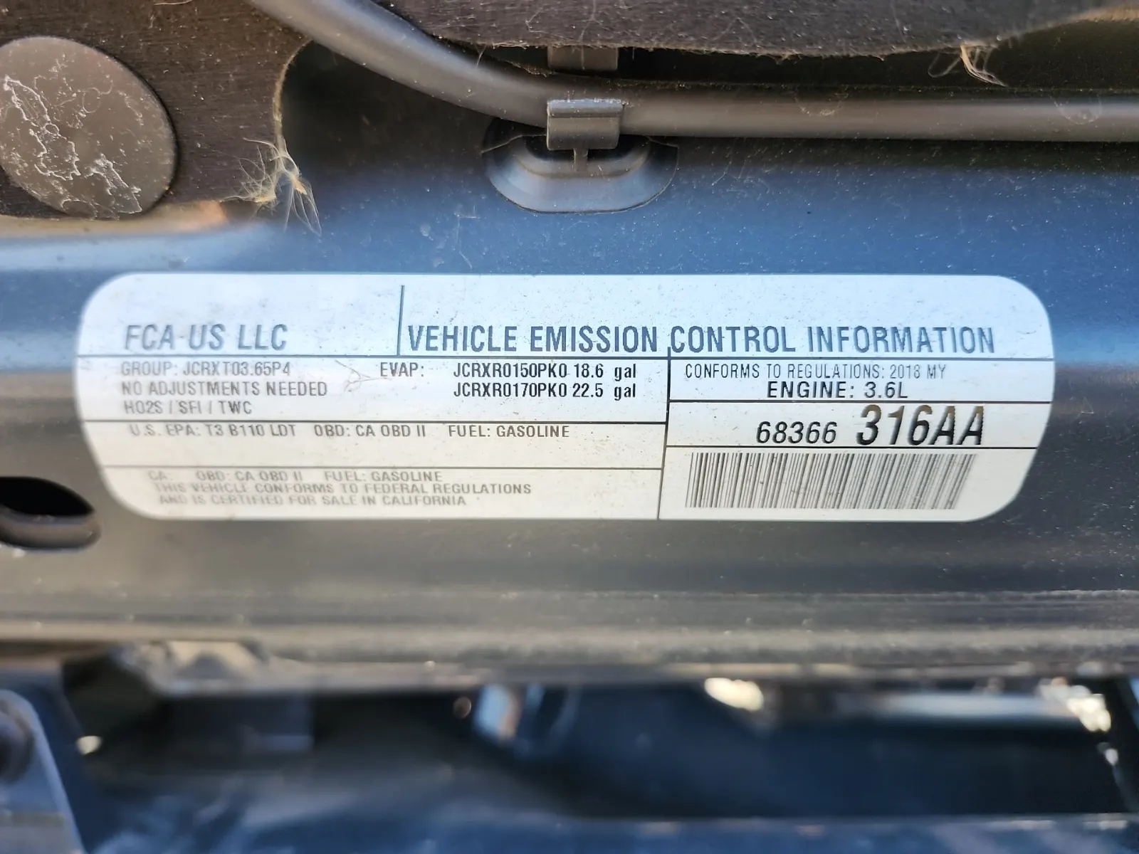 Emission Sticker Photo