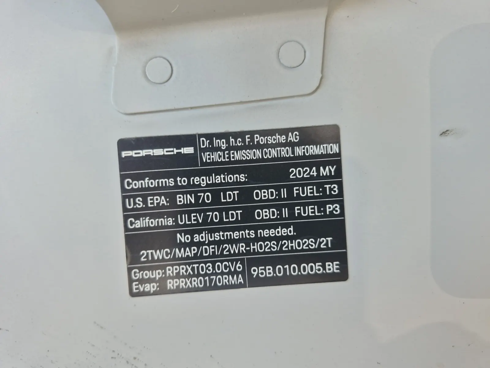 Emission Sticker Photo