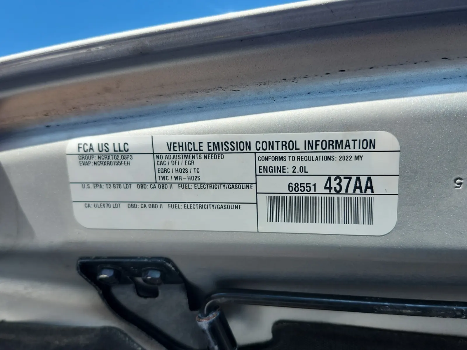 Emission Sticker Photo