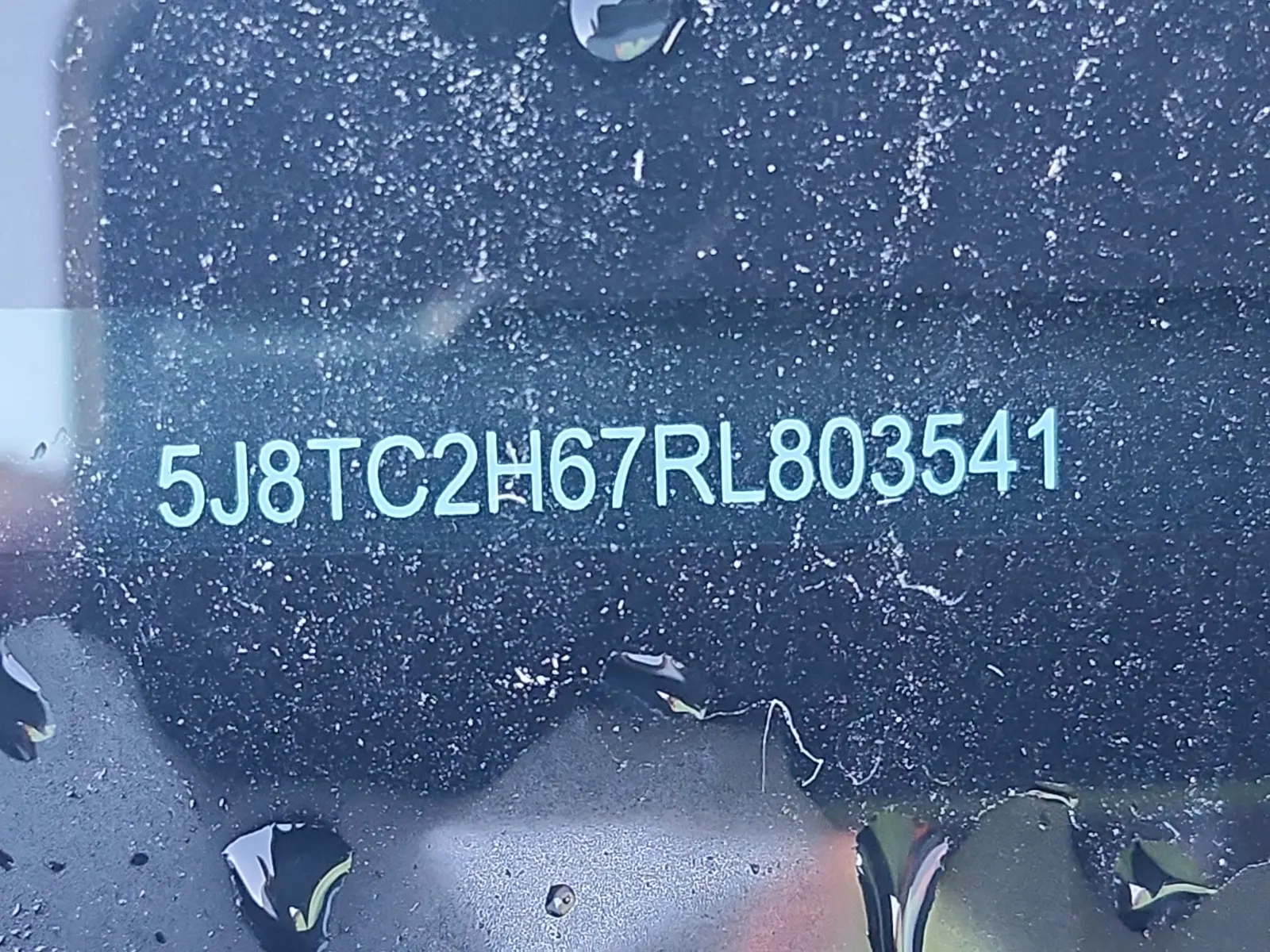 Dash VIN Plate Photo