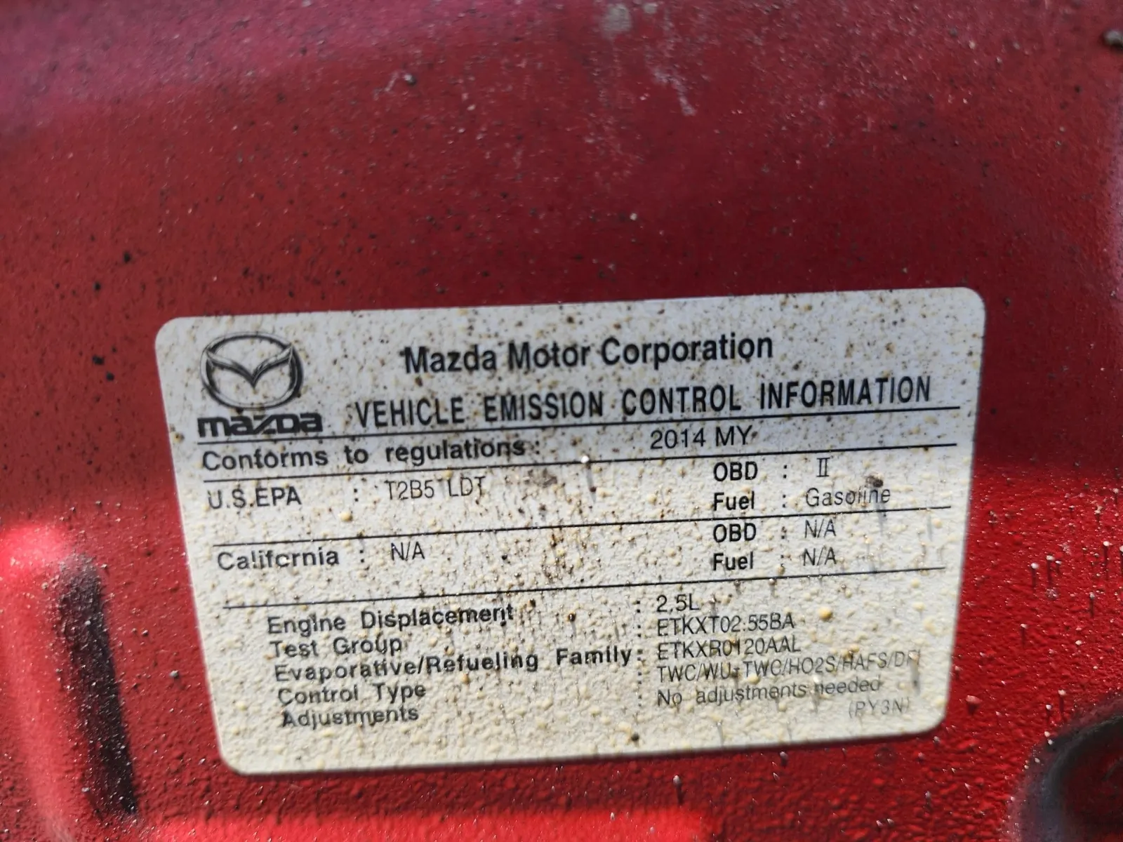 Emission Sticker Photo
