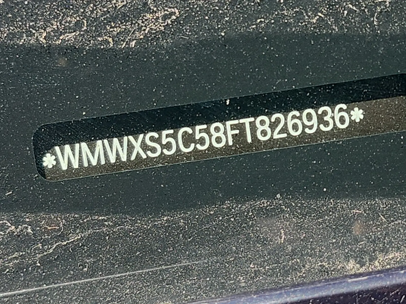 Dash VIN Plate Photo