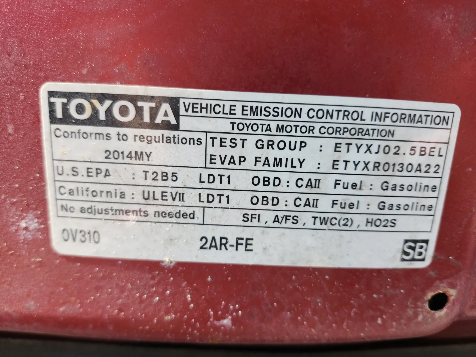 Emission Sticker Photo