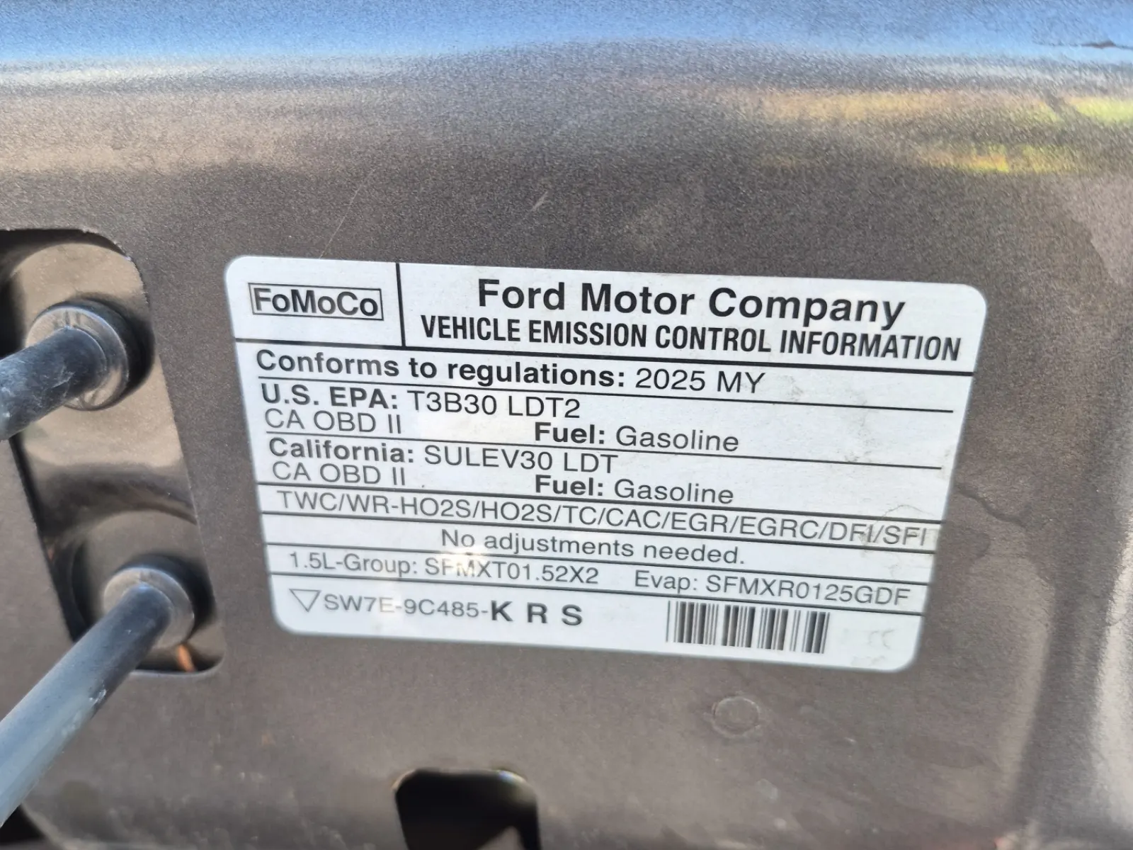 Emission Sticker Photo