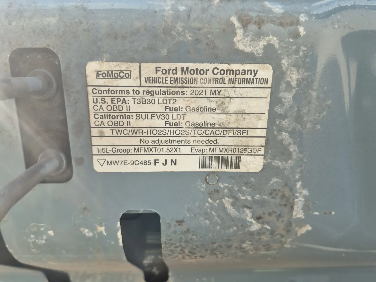 Emission Sticker Photo