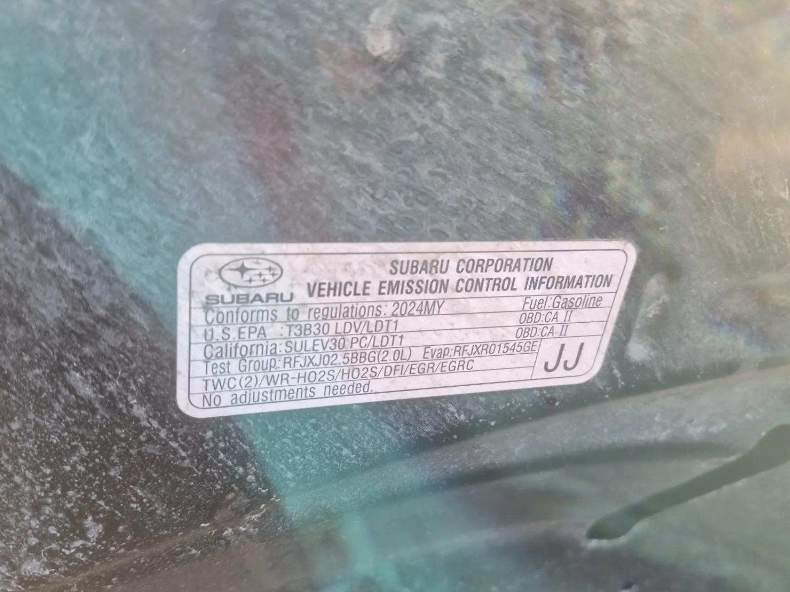 Emission Sticker Photo