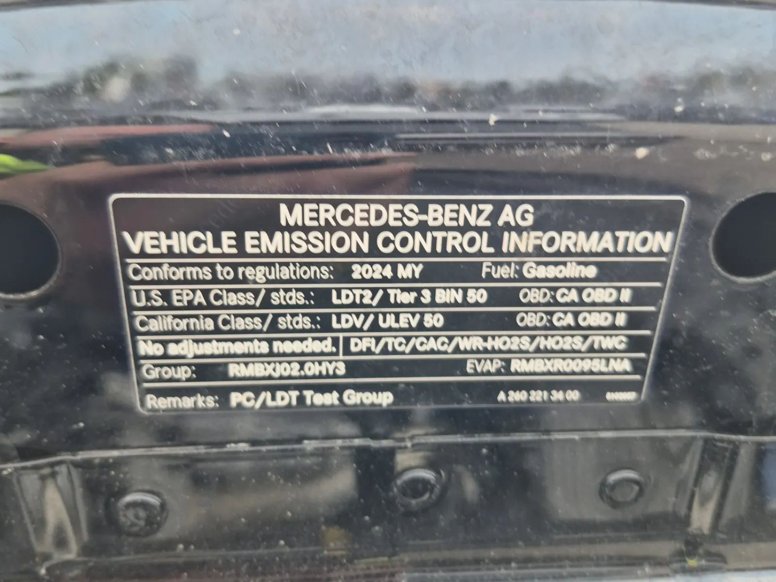 Emission Sticker Photo